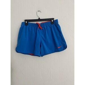 Nike Running Shorts Blue Orange Accents‎ Athletic Activewear Women's